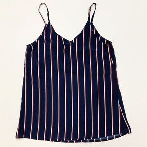 Japna Anthropologie Blue Sleeveless Striped Blouse